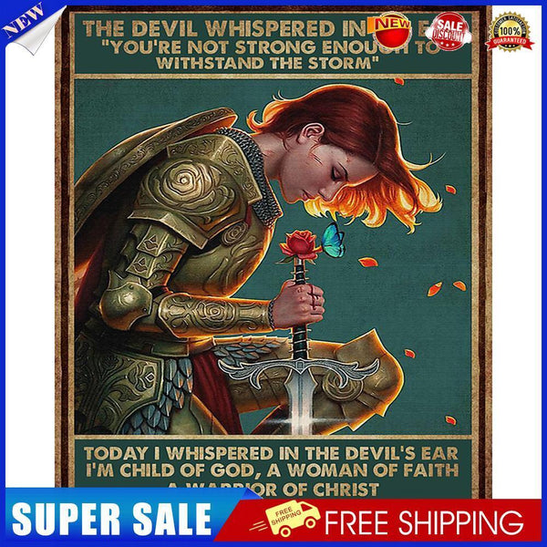 Retro Female Knight Poster Oil Paint By Numbers Kit DIY Acrylic Painting