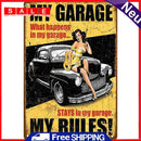 Car Beauty Tin Wall Signs Bar Bedroom Decorative Home Metal Plate Art Poster