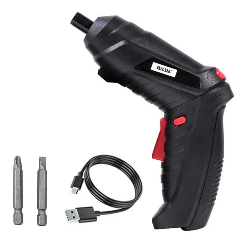 Electric Screwdriver Rechargeable Power Drill Screw Installation (Black) Newly