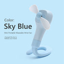 Mini Wearable Wrist Fan Rechargeable Battery Operated Personal Fan (Blue)