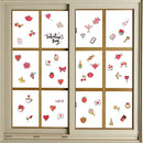 Love Lipstick Gift Wall Stickers PVC Glass Window Door Valentine Day Wallpaper