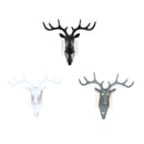 5pcs Self-Adhesive Wall-Mounted Hook Antler Horns Hanger Wall Rack(Black)