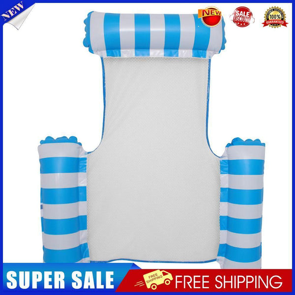 PVC Water Hammock Float Lounger Pool Inflatable Recliner Chair (Light Blue)