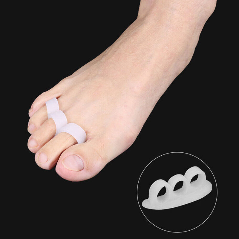1Pair Silicone Toe Separator Flexible Hallux Valgus Bunion Corrector Pedicu