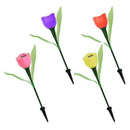 Outdoor Solar Powered LED Tulip Flower Lights Garden Yard Color 1pcs Path G6L7