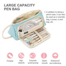 Simple Pencil Case Large Cosmetic Travel Pen Stationary Bags (Light Blue) Newly