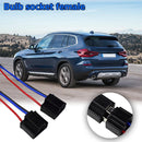 1 Pair H4 9003 Bulb Socket Female Adapter Connector for Headlight Fog Lamp Newly