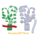 2pcs Flowerpot Metal Cutting Die DIY Scrapbook Embossing Stencil Paper Card-1891