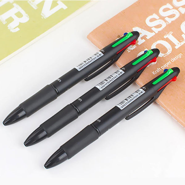 4 colors in 1 Ballpoint Pen Writing Student Mark Pens Office School  Stati hot.