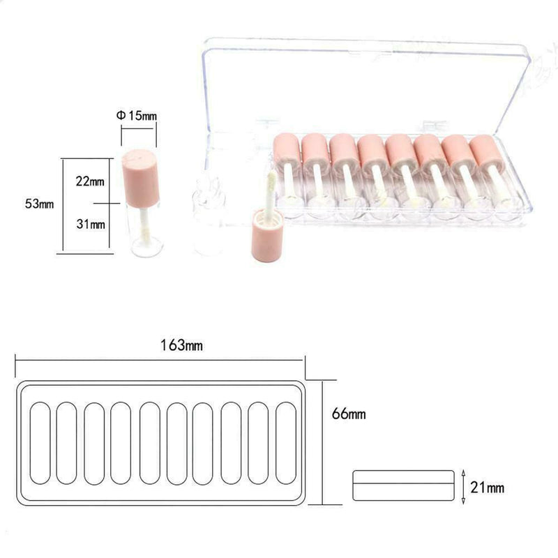 Empty Lip Balm Lip Gloss Tubes Lipstick Stick Tube K4G3 Clear Bottle W9J8