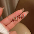 Four Claws Earrings Rhinestone Jewelry Fashion Appearance for Girls Daily Wea