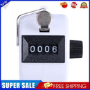 Digital Hand Press Clicker Portable Manual Tally with LED Backlight (White)
