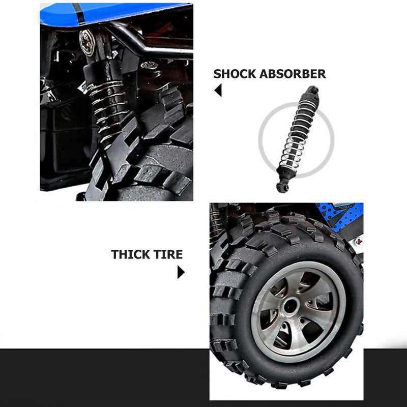 #A 4CH 2.4GHz RC Cars 1/18 2WD 20km/h Off Road Crawler Vehicle for Boys Kids Adu