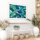 Tropical Leaves Oil Paint By Numbers Kit DIY Handpainted on Canvas Wall Art