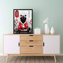 #A Sushi Black Cat Diamond Painting Kits Full Round Drill Home Wall Decor Art