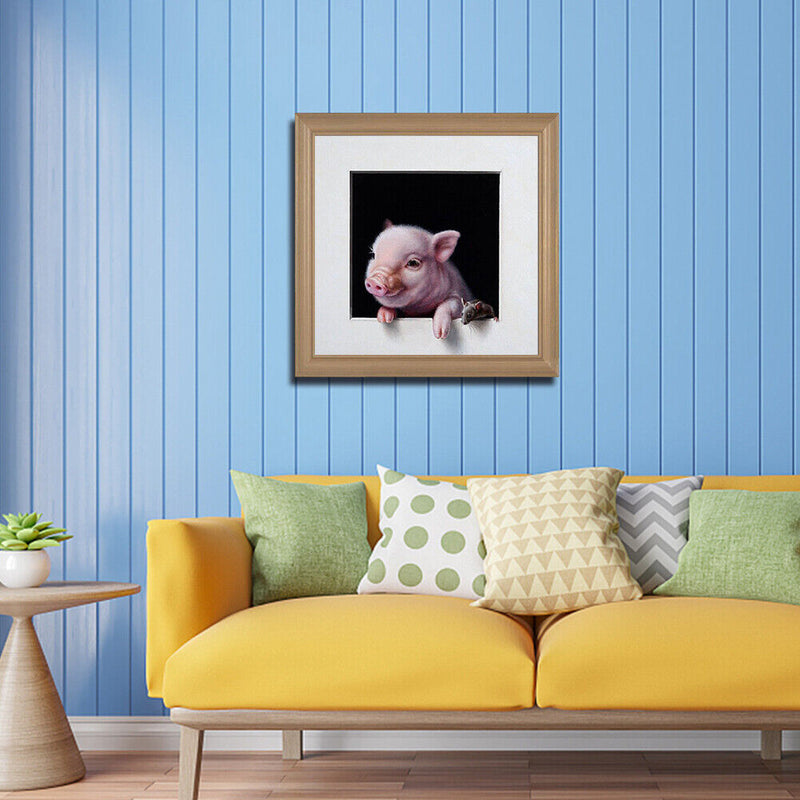 Pig and Mouse Oil Paint By Numbers DIY Handpainted on Canvas Home Decorations