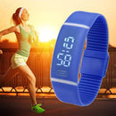 Men Women Electronic LED Display Sports Plastic Digital Wrist Watch(Blue)
