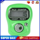 Stitch Marker Row Finger Ring Counter LCD Electronic Tally Counter (Green)