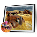 Retro Car Pattern Full Round Drill Diamond Painting for Handicraft Enthusiast