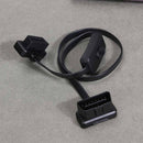 16 Pin Flat OBD 2 Auto ELM327 Extension Cable with Switch Adapter Connector