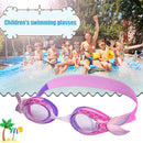 Mermaid Kids Silicone Swimming Goggles Waterproof Anti Fog Glasses (Pink)