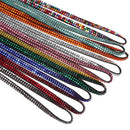 Retractable Rhinestone Card Holder Neck Strap Hanging Rope Lanyard Necklace