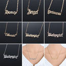 Lovely Letter Pendants Princess Blessed Bib Necklace Honey Angel Babygirl