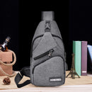 Oxford Cloth Chest Bag Men Zipper Fanny Pack Outdoor Sports Chest Phone Pou