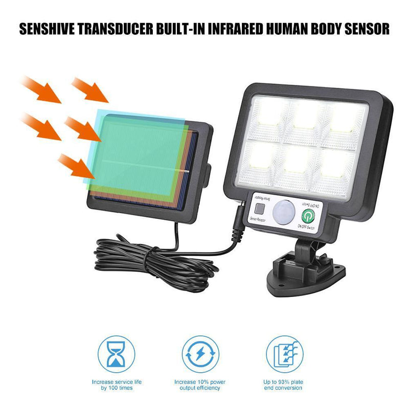 LED Split Solar Wall Light Waterproof Motion Sensor Lamp Street Light (D)