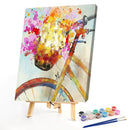 Bicycle Basketball Flower Frameless Oil Paint By Numbers Hand Painted Picture Kit