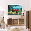 5D DIY Diamond Painting Field Car Full Round Rhinestone Home Art Picture