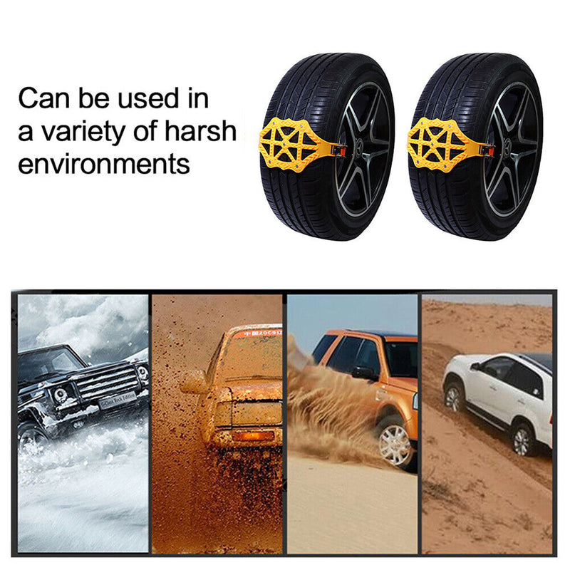 4pcs Car Tire Chains Anti-slip Snow Chains Easy Disassembly Auto Accessories