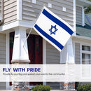 Outdoor International Israel Flag Patriotic Embroidered Stitched Banner Decor