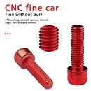 4pcs Bicycle Handlebar Stem Screw Bike Fixed Riser Bolts (M6x18mm Red)