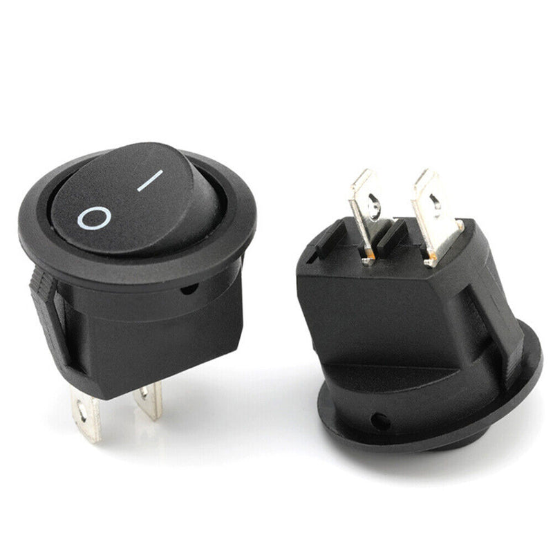 Round Rocker Switch Professional ON Off 20mm DC12V-24V Toggle Switch for Car