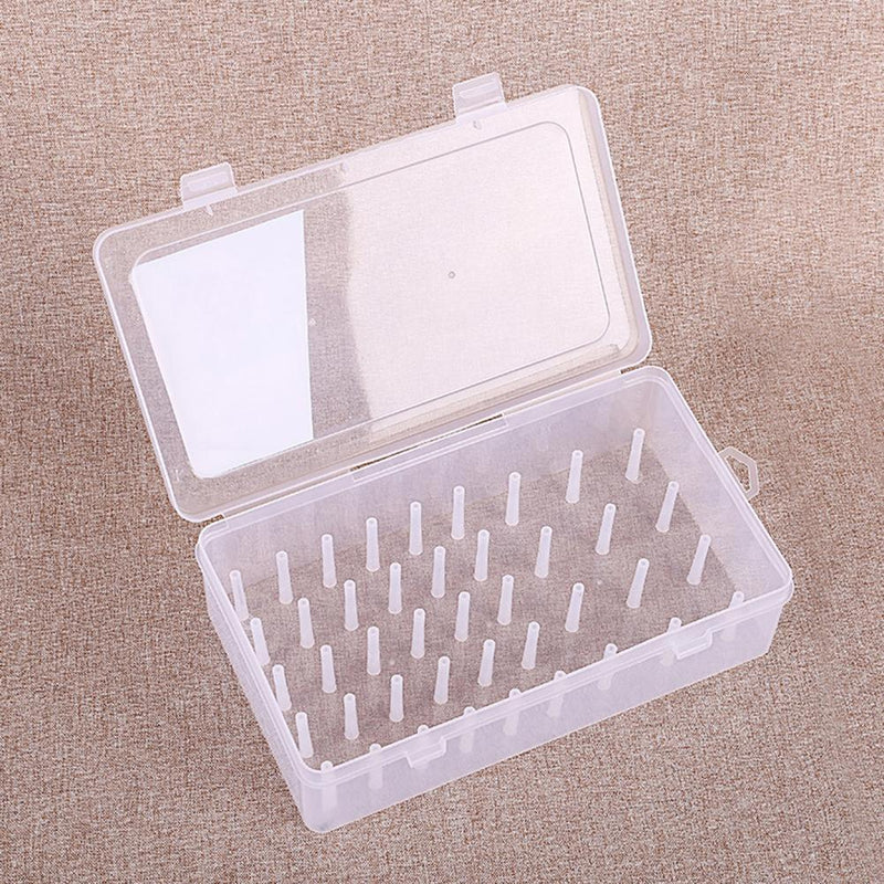 42 Spools Reels Sorting Storage Box Fishing Line Gear Case (Transparent)