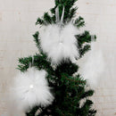 Decoration Star Xmas Ornament White Feather Pendant Christmas Tree Hanging