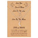 Women Men Couple Pendant Family Jewelry Clavicle Necklace Moon Sun Necklace
