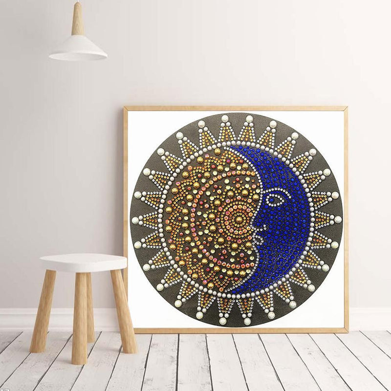 5D DIY Special Shaped Diamond Painting Moon Face Cross Stitch Mosaic Kits