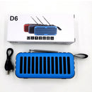Wireless Bluetooth-compatible Speaker with FM Radio LED Flashlights (Blue) Newly