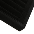 Velvet Earrings Ear Studs Display Stand Holder Organizer Rack (Black)