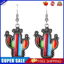 Colorful Cactus Dangle Earrings Retro Turquoise Hook Earring Girl Jewelry