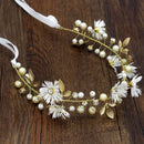 Floral Hair Accessories Flower Hairband Crown Headband Crystal Daisy Headwear