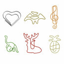 Shape Stationery Metal Clamp Color Paper Clip Boxed shape Folder Memo Clamp