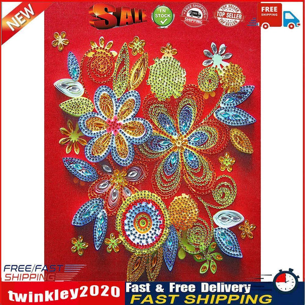 5D DIY Quilling Paper Painting Special Shape Drill Diamond Picture (YK191) Newly