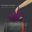 Travel Watch Band Storage Bag Earphone Data Cable Strap Organizers (Purple)