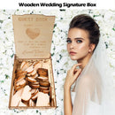 Unique Rustic Sweet Wedding Guest Book Wooden Hearts Drop Box Wedding Decorat