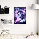 DIY Digital Oil Painting By Numbers Lion Acrylic Color Drawing Canvas Wall Ar