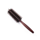 Wooden Handle Curling Hair Comb Boar Bristle Round Hairbrush Hairdressing T
