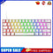 T60 Mechanical Gaming Keyboard Blue Switch 62 Key Keyboard for PC (White)